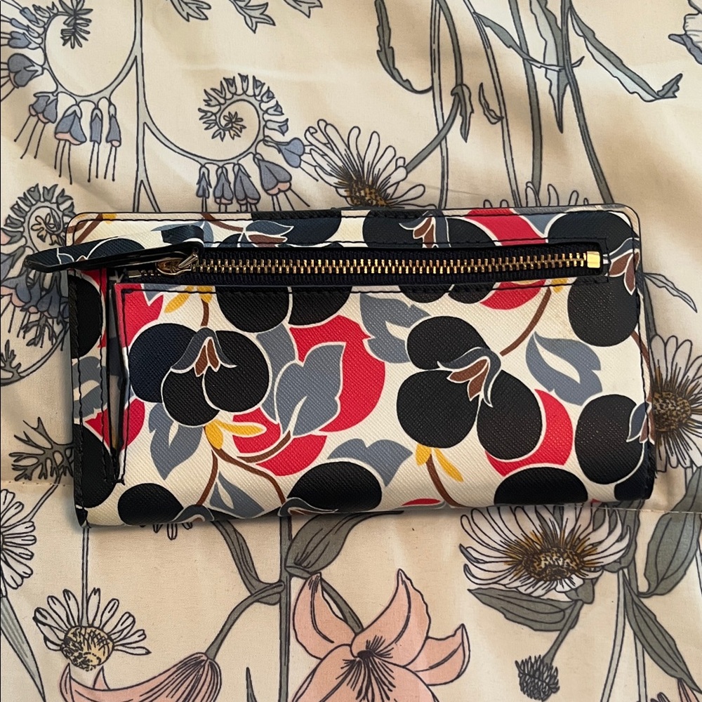 kate spade Black, Red & Cream Floral Wallet - Picture 2 of 3